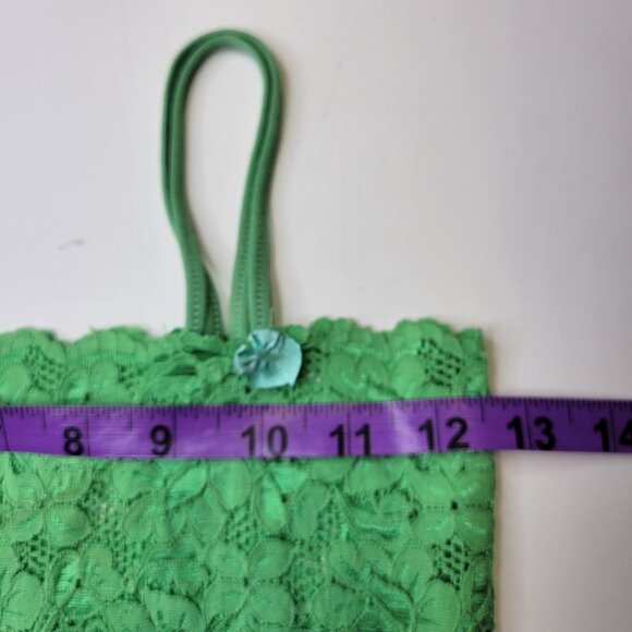 Girls Teens Green Lace Top Petite Women Crop Top Short Camisole - Picture 4 of 9